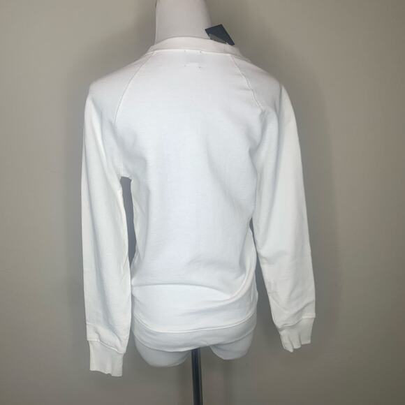 NWT J Crew White Eau Yes Sweatshirt Crew Neck XS - Picture 2 of 9